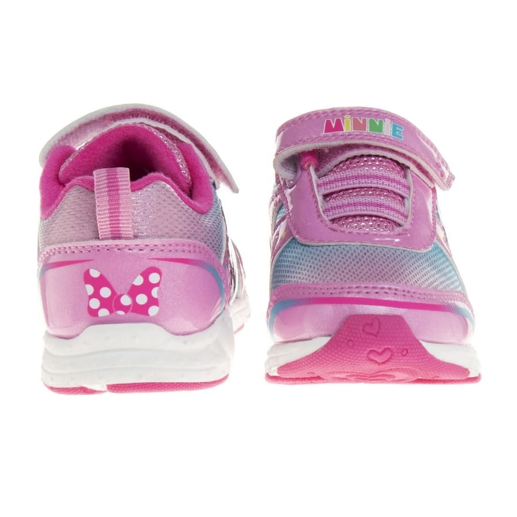 Minnie Mouse Girls Light-Up Sneakers with Hook and Loop Closure (Toddler), Pink, Size: 7