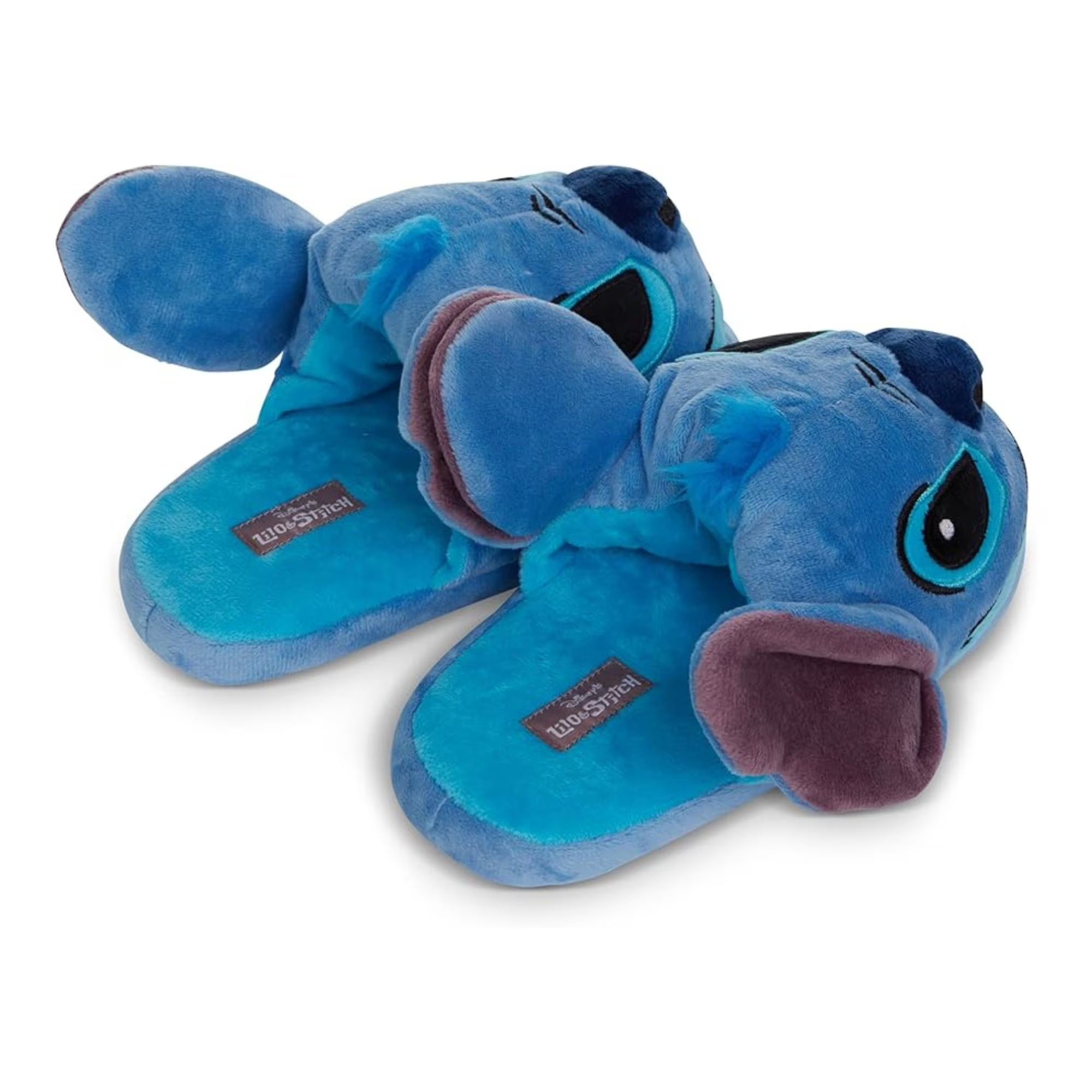 Girls Lilo and Stitch Slippers, 3D Plush Stitch Slip-On Indoor Slippers for Kids Blue - 4/5