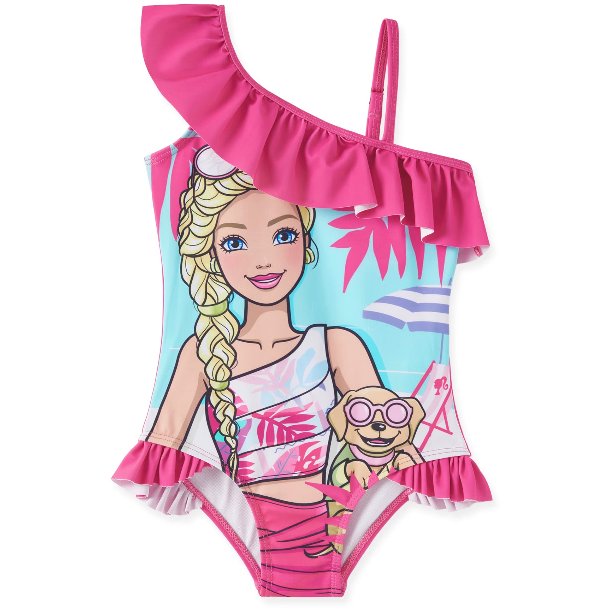 Girls One Piece Swimsuit Roseo Letter Print Flutter Summer Swimsuit Sizes 2-12