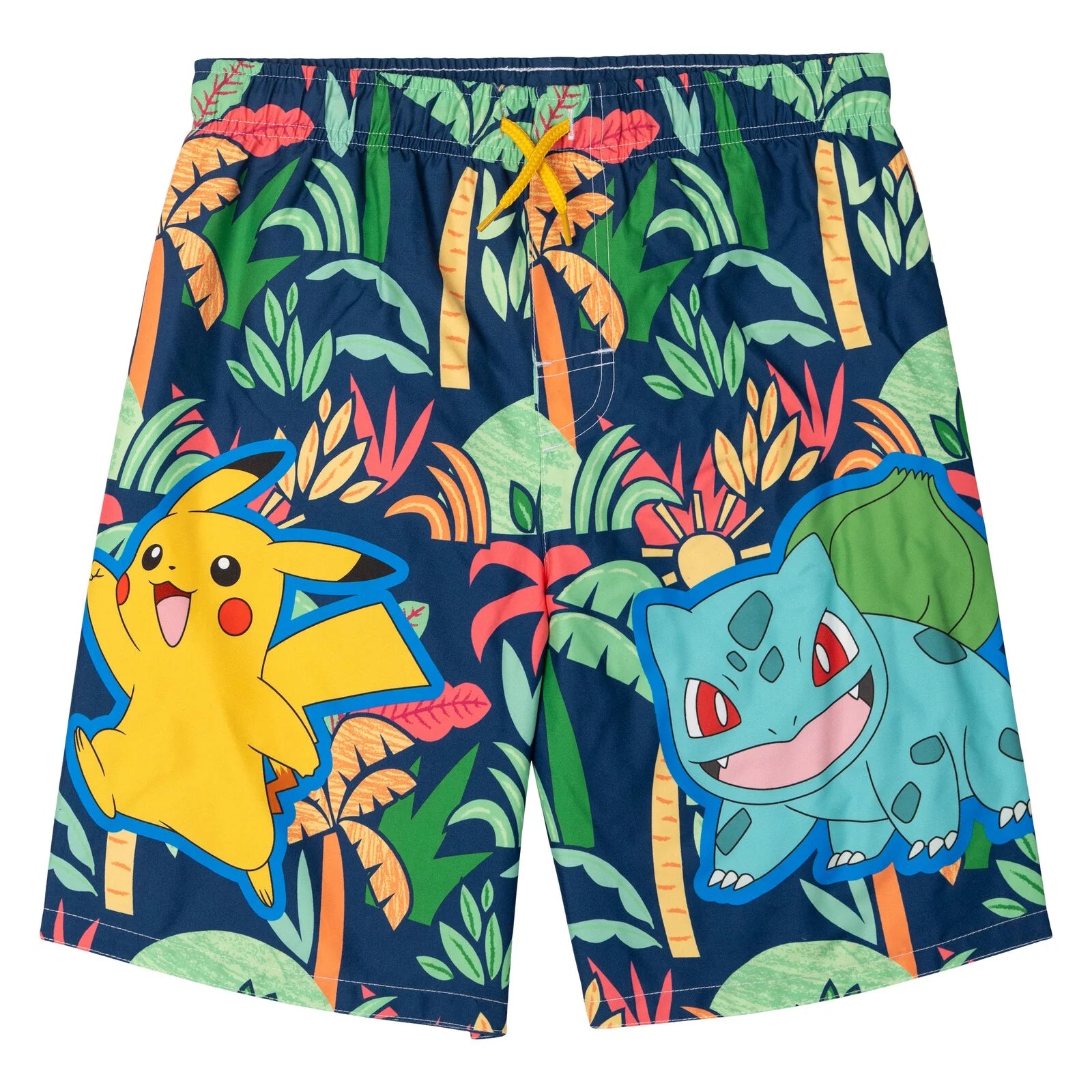Pokemon Charmander Ivysaur Pikachu Wartortle Trunks Swimwear Bottoms (Boy'S 10-12)