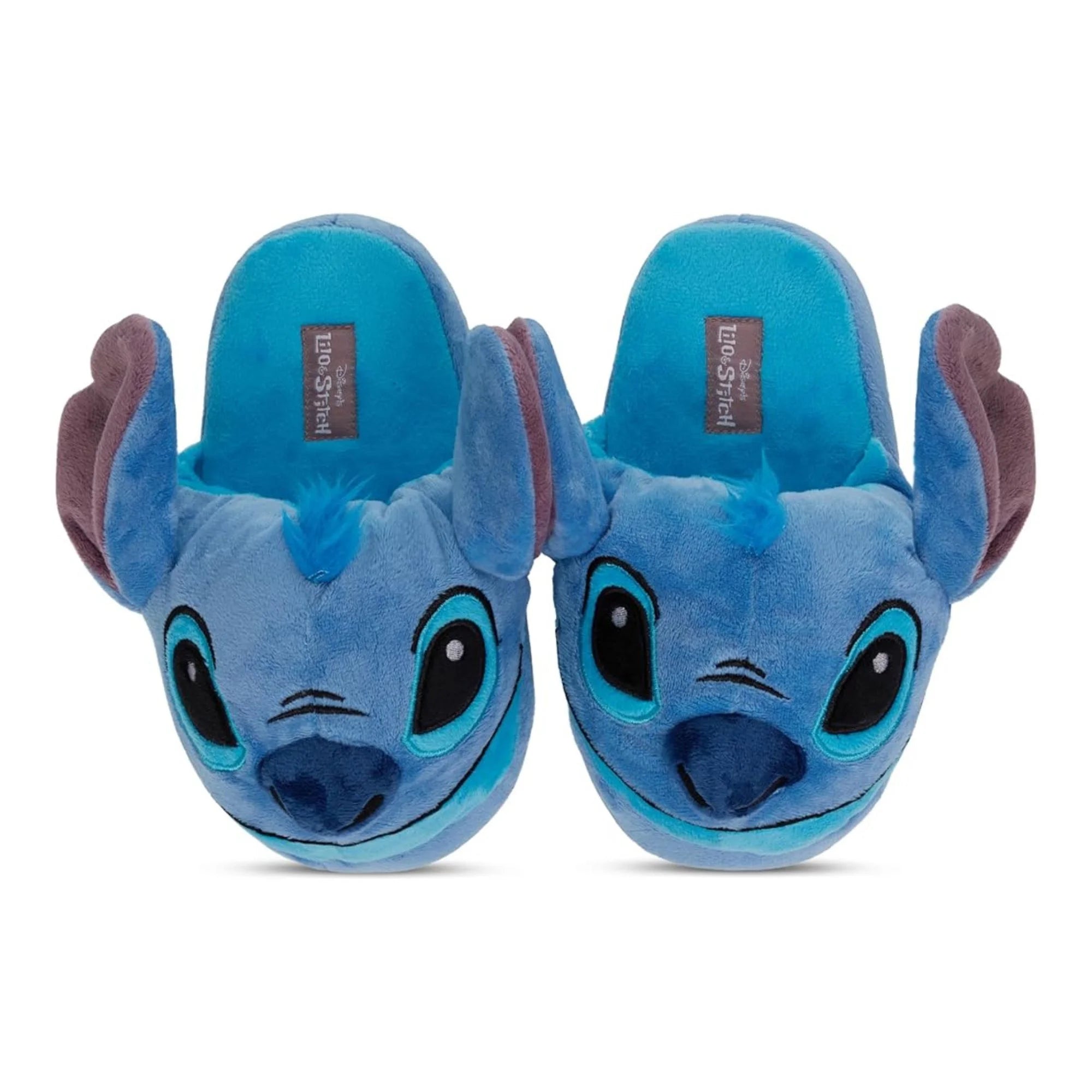 Girls Lilo and Stitch Slippers, 3D Plush Stitch Slip-On Indoor Slippers for Kids Blue - 4/5