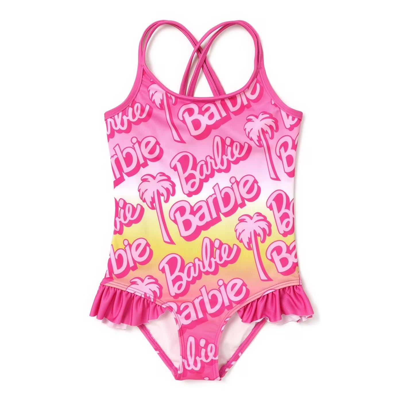 Girls One Piece Swimsuit Roseo Letter Print Flutter Summer Swimsuit Sizes 2-12