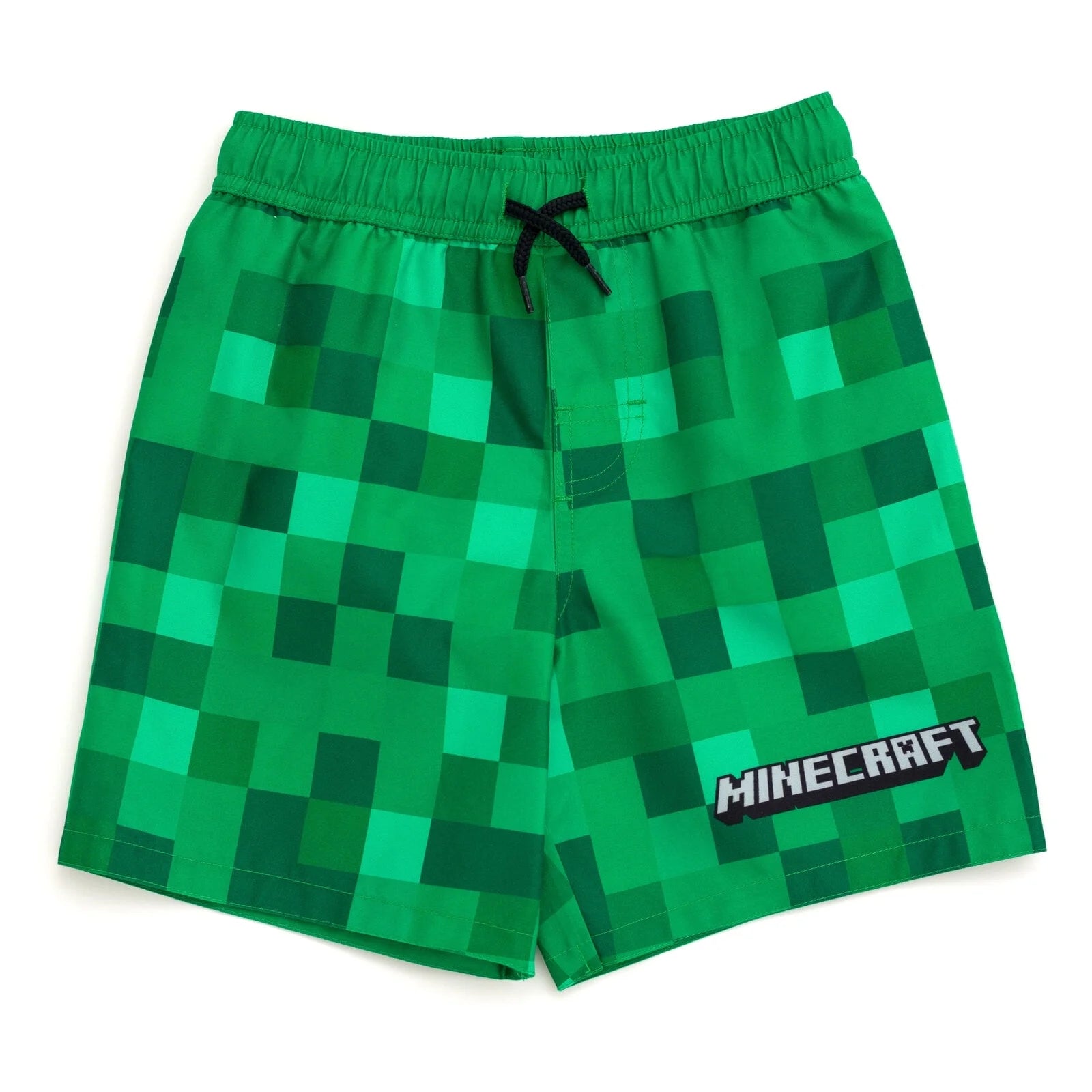 Creeper Little Boys Swim Trunks Bathing Suit Black/Green 5-6