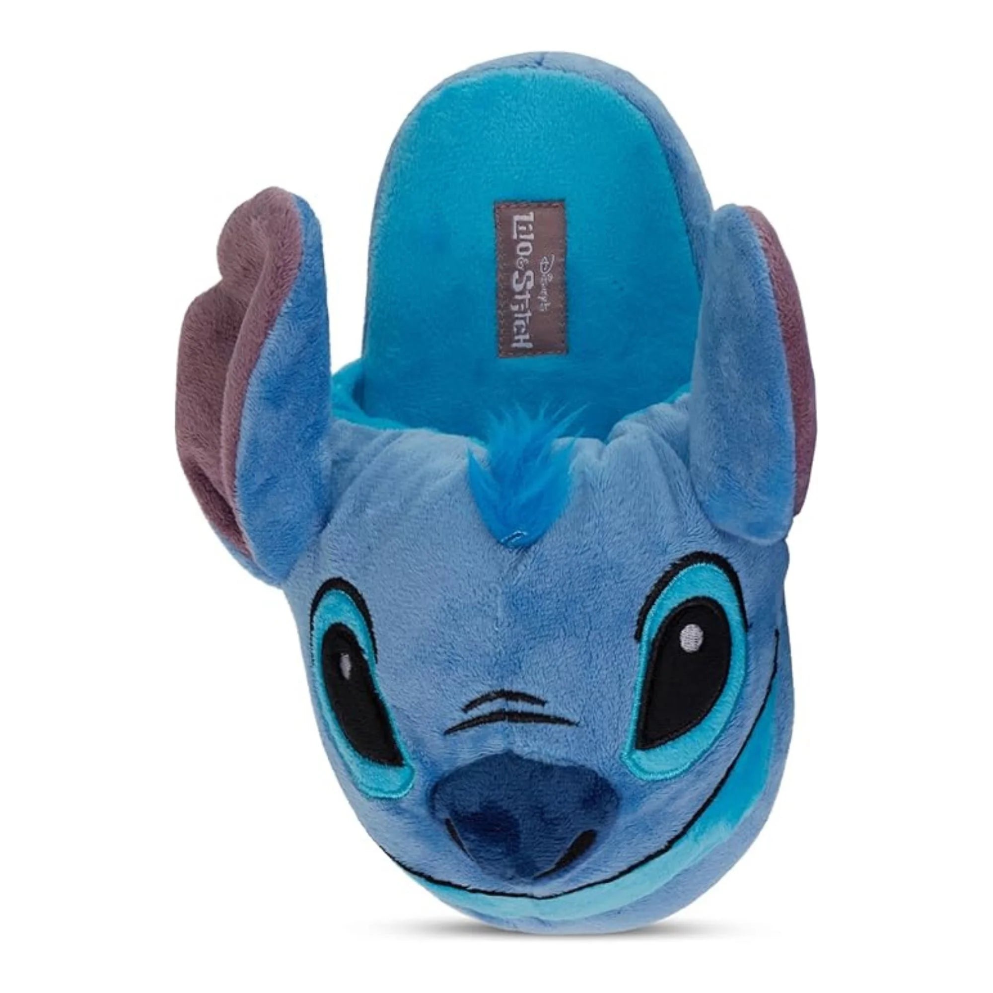 Girls Lilo and Stitch Slippers, 3D Plush Stitch Slip-On Indoor Slippers for Kids Blue - 4/5