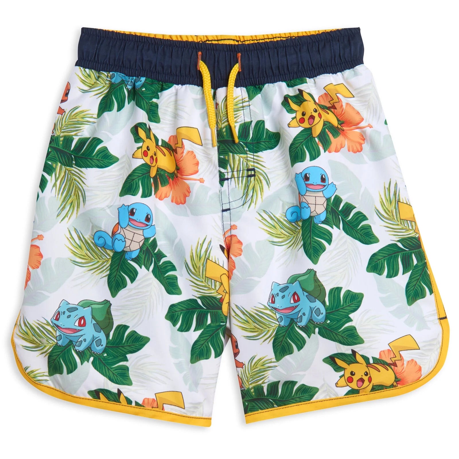 Pokemon Charmander Ivysaur Pikachu Wartortle Trunks Swimwear Bottoms (Boy'S 10-12)