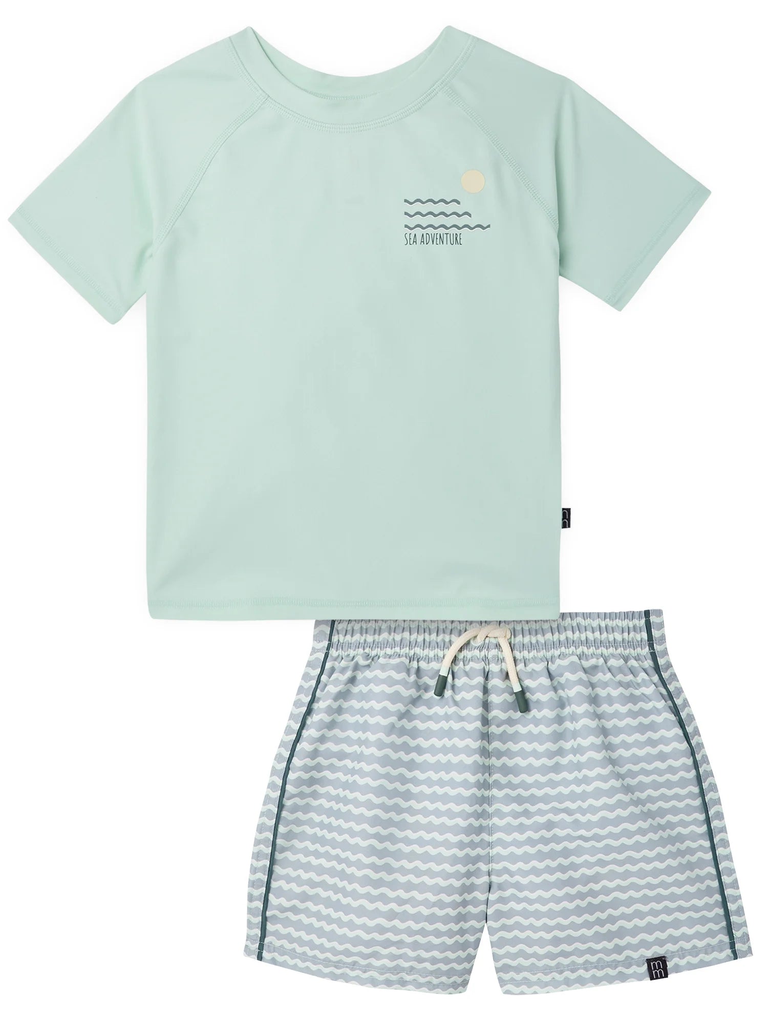 by Gerber Baby and Toddler Boy Short Sleeve Rashguard and Short Set, 2-Piece, Sizes 0/3M-5T