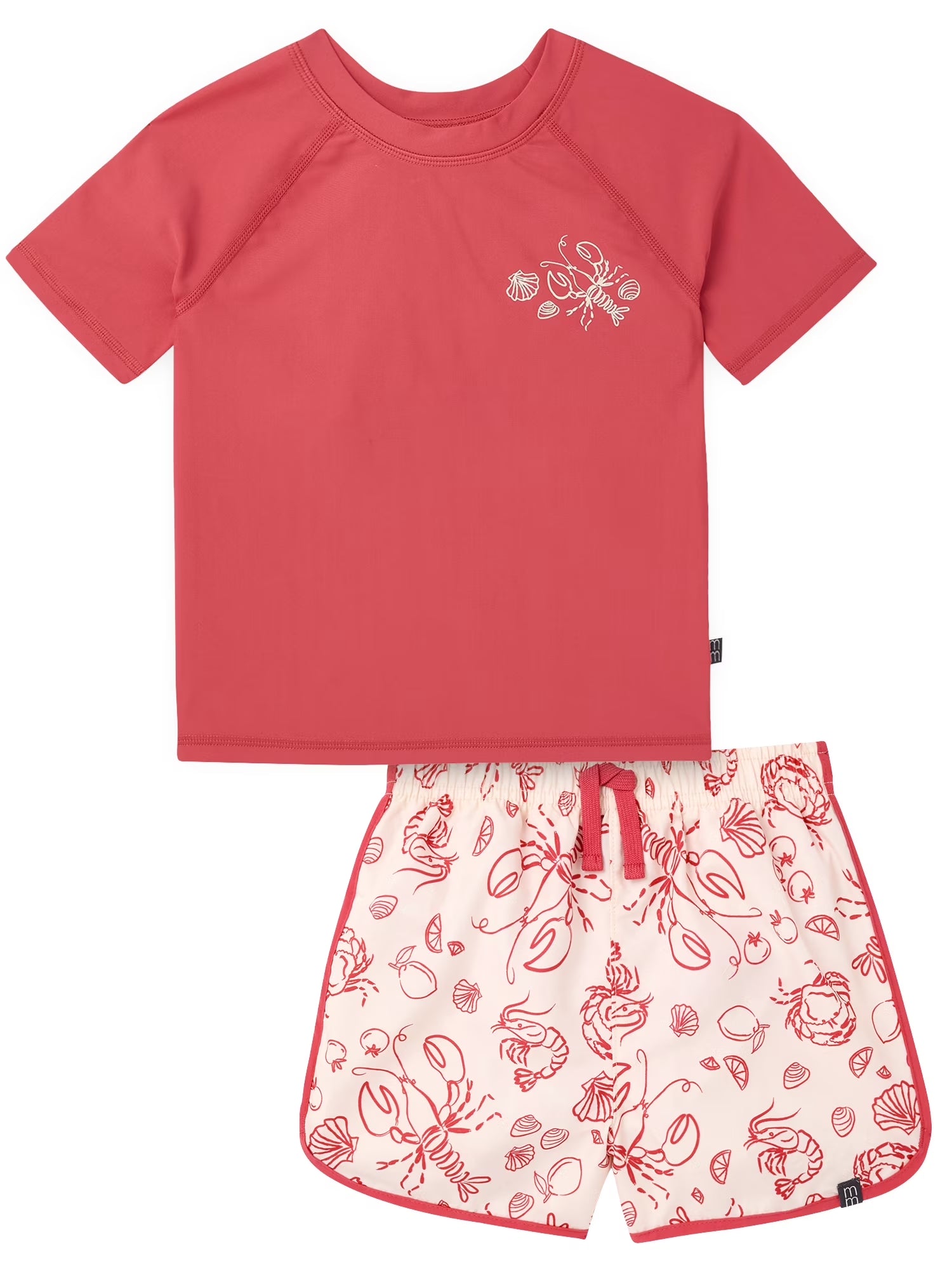 by Gerber Baby and Toddler Boy Short Sleeve Rashguard and Short Set, 2-Piece, Sizes 0/3M-5T