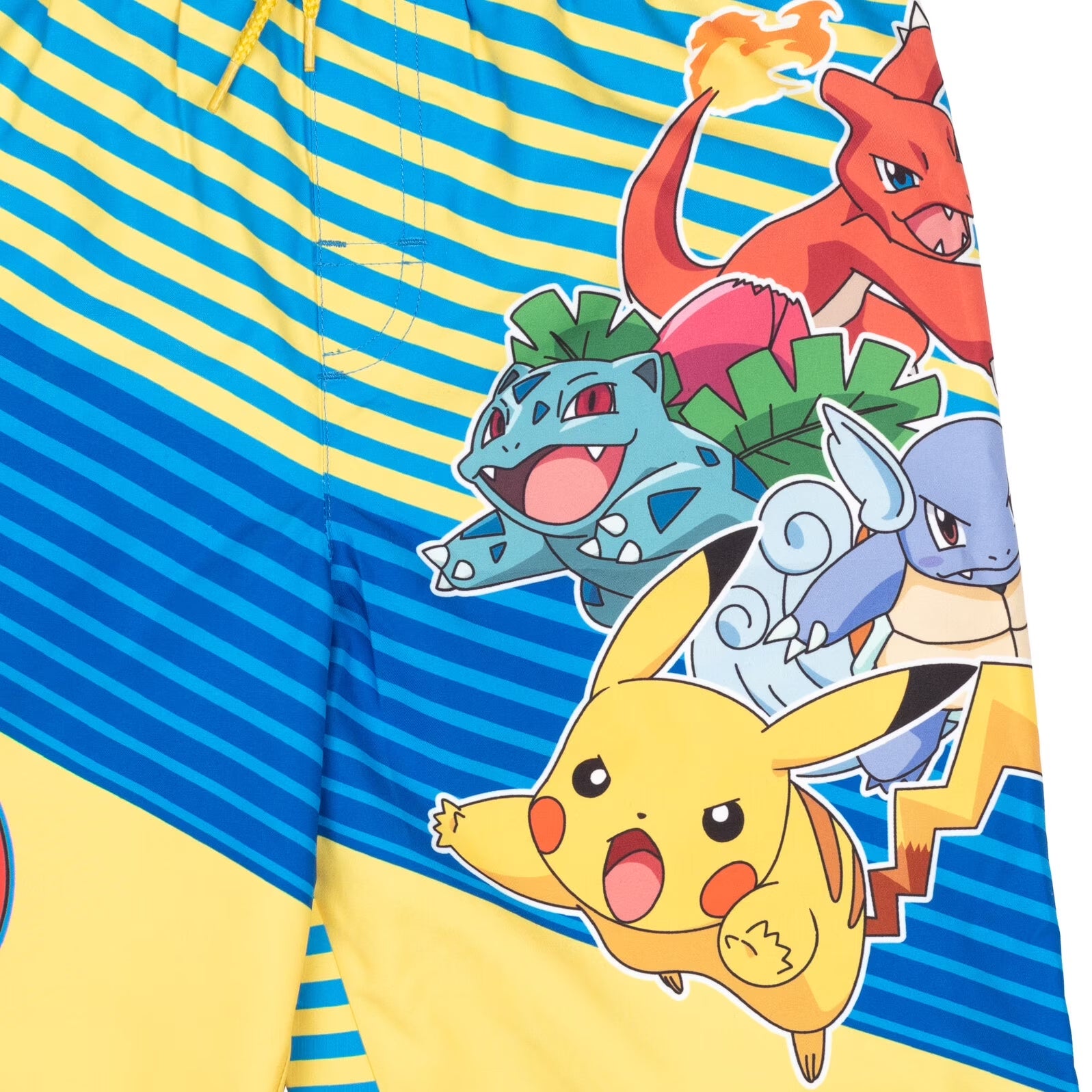 Pokemon Charmander Ivysaur Pikachu Wartortle Trunks Swimwear Bottoms (Boy'S 10-12)