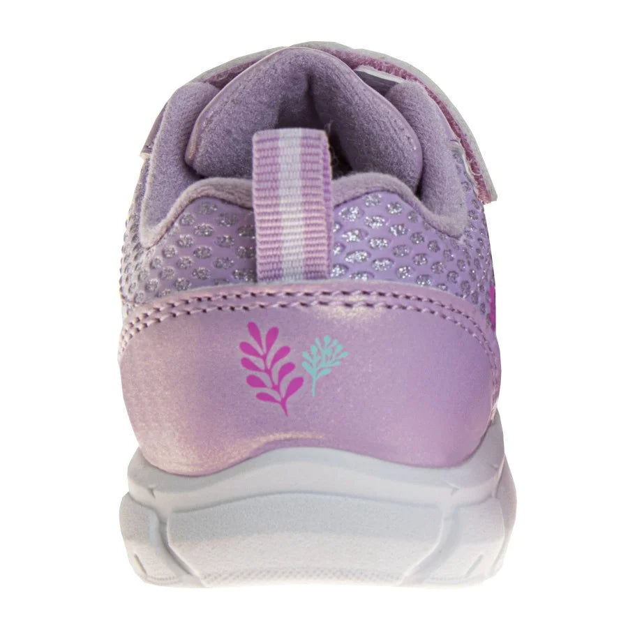 the Little Mermaid Girls Hook and Loop Sneakers. (Infant Toddler)Pink, Size: 3