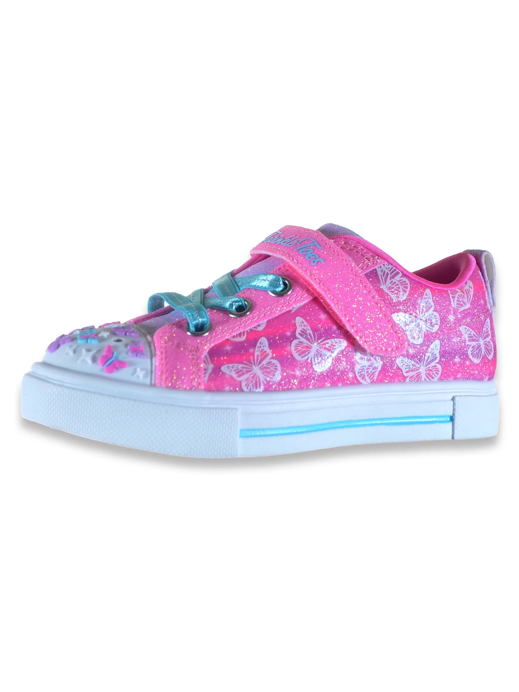 Girls' Light-Up Butterfly Sneakers Color: Multi Size: 7 Toddler