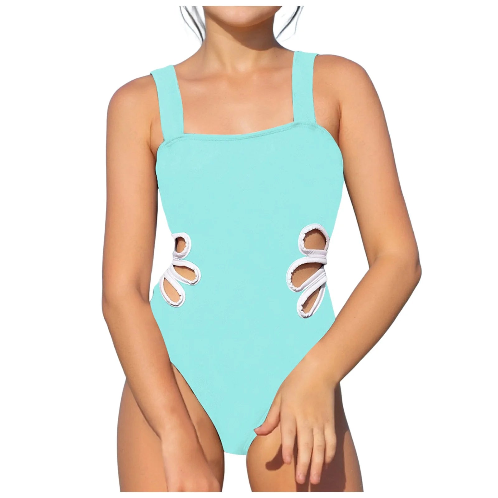 Girl Swimsuits Bathing Suit for Girls 10-12 Girls Swimsuit One Piece Swimsuits Solid Bathing Suit for Girls Full Coverage Modest Padded Swimwear