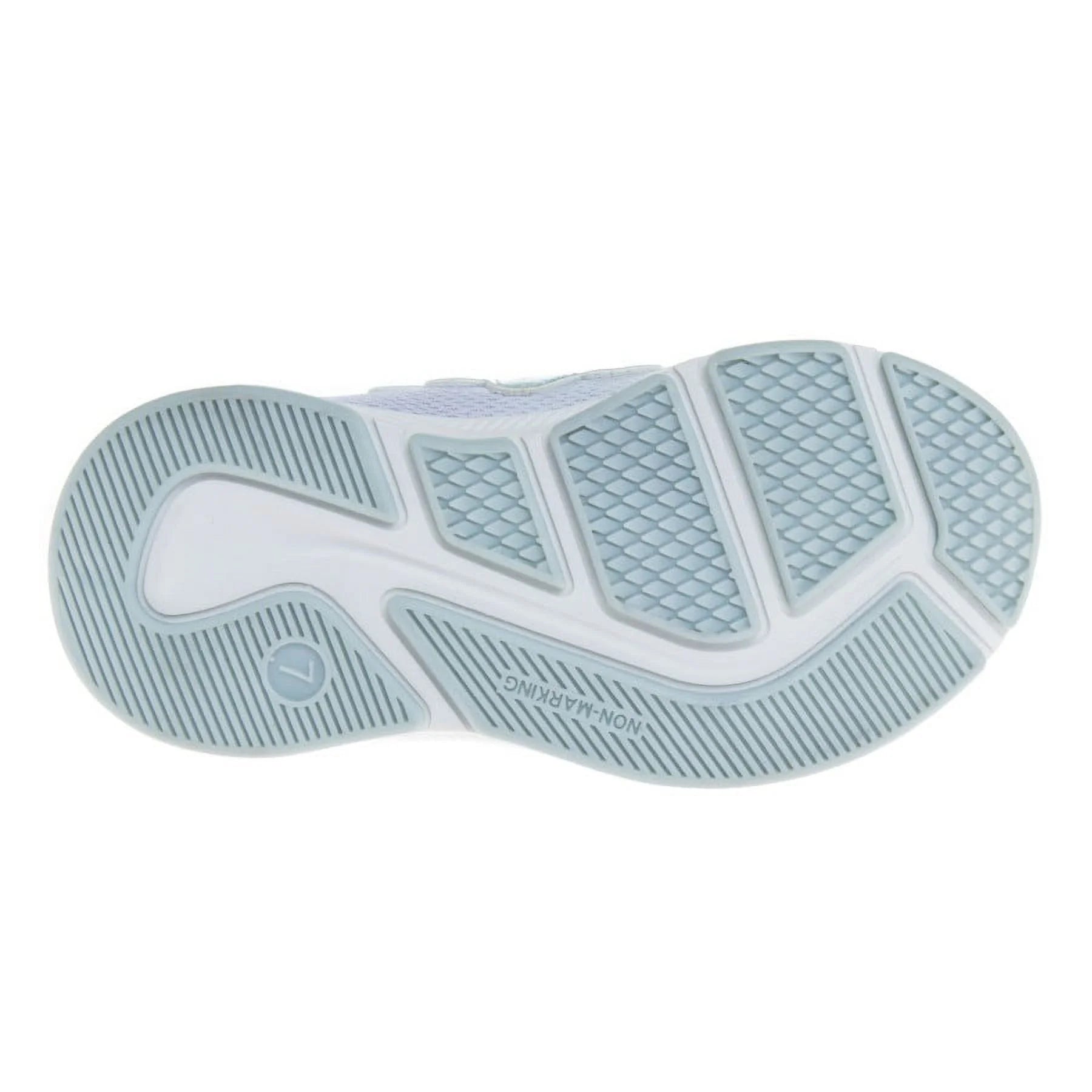 Frozen Toddler Girls Hook & Loop Sneakers with 2 White Lights - Lilac Blue, 9