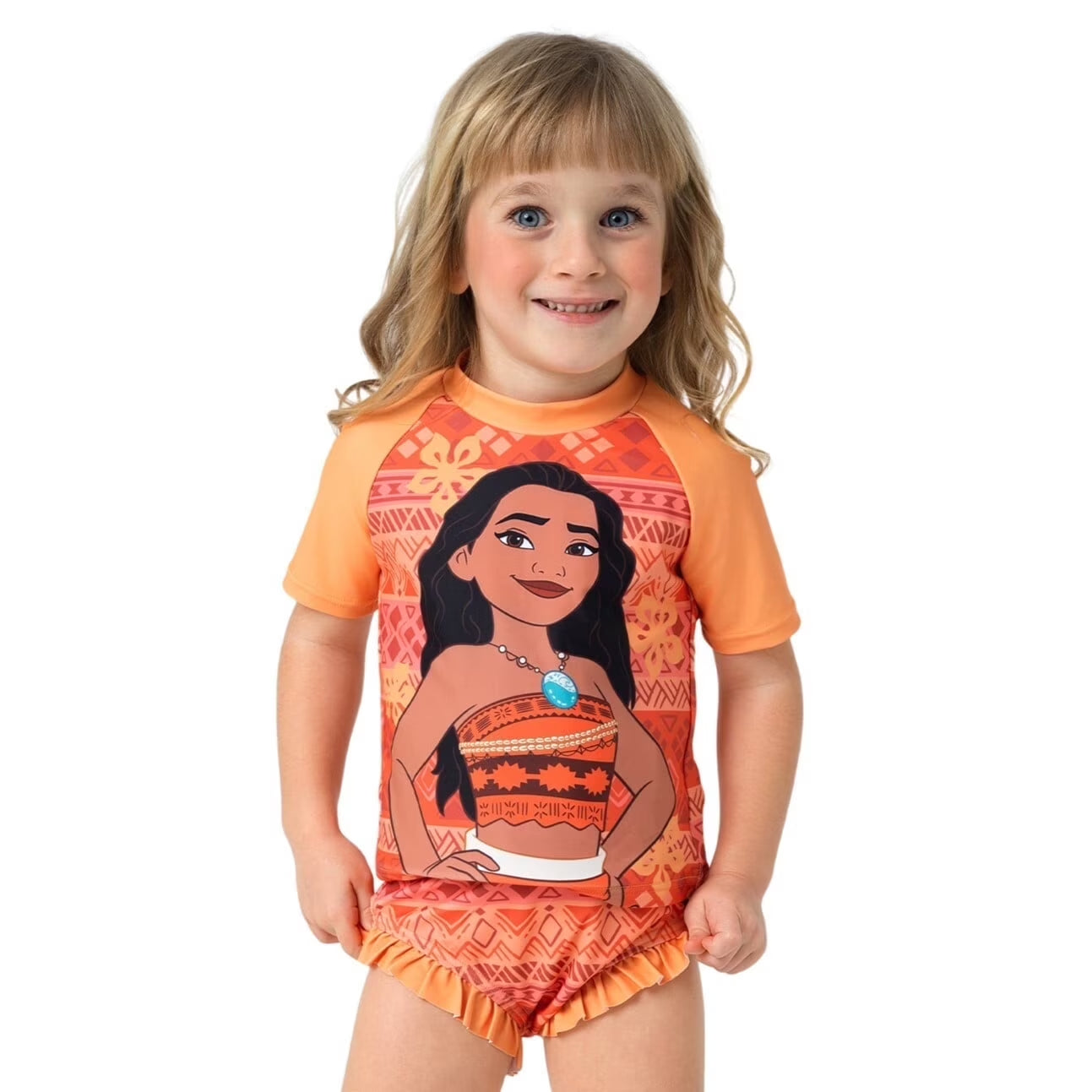 Princess Girls Swimsuit Frozen Elsa Rash Guards and Bikini Bottom 2 Pieces Set Sizes 2-6