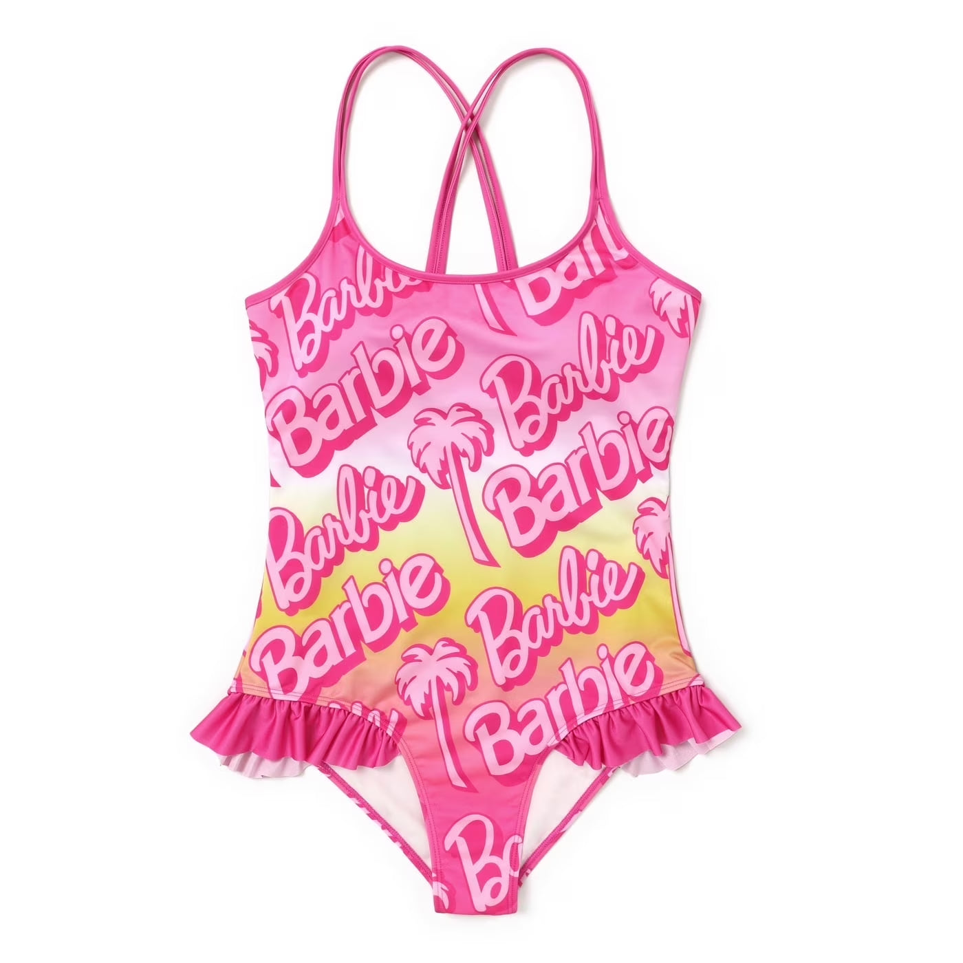 Girls One Piece Swimsuit Roseo Letter Print Flutter Summer Swimsuit Sizes 2-12