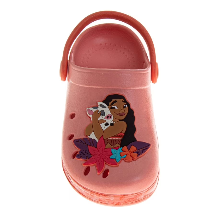 Moana Girls Slip-On Clogs with Back Strap (Toddler), Orange, Size: 5-6