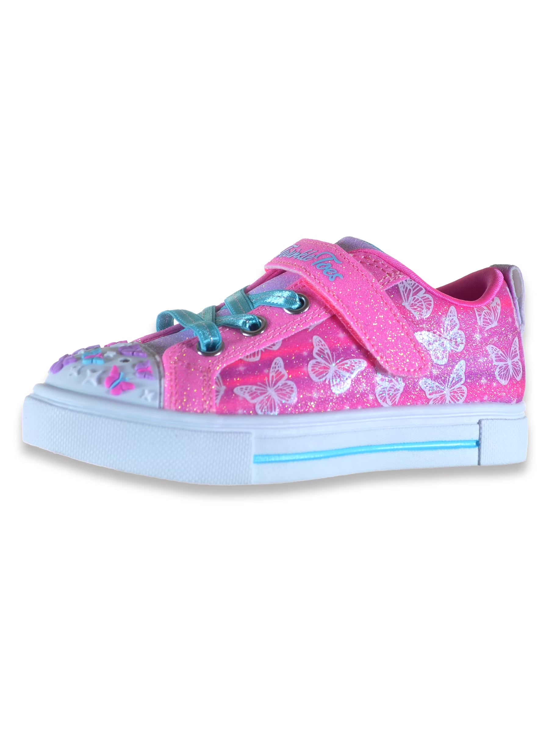 Girls' Light-Up Butterfly Sneakers Color: Multi Size: 7 Toddler