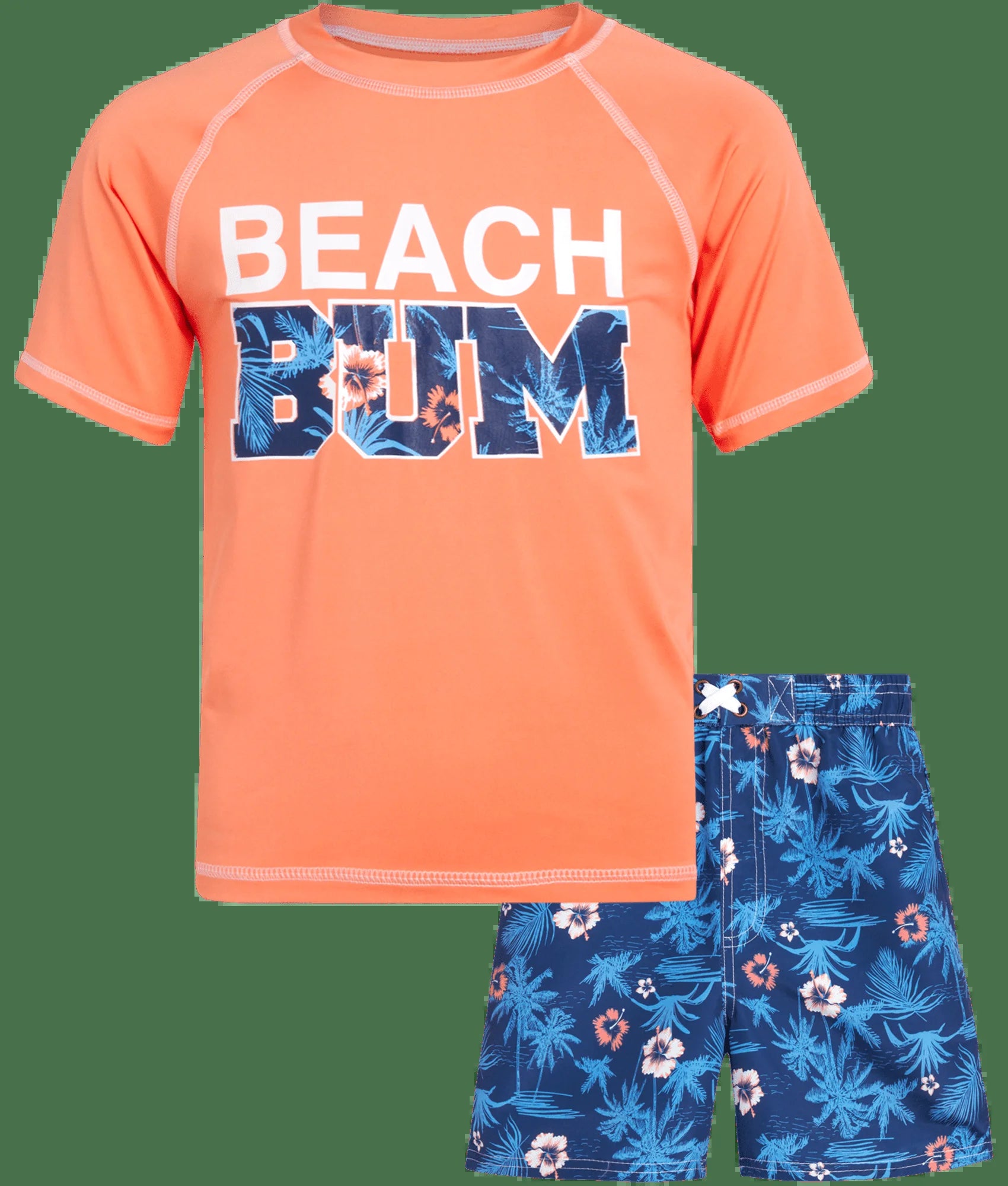 Boys' Rashguard Set - Short Sleeve Swim Shirt and Bathing Suit Set (Size: 4-12)