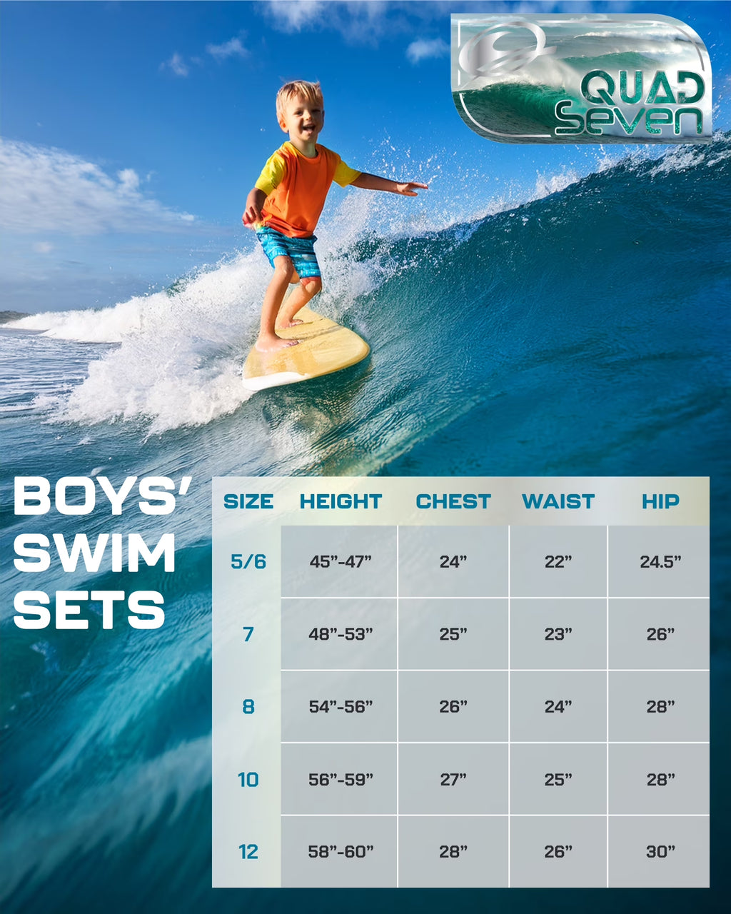 Boys' Rashguard Set - Short Sleeve Swim Shirt and Bathing Suit Set (Size: 4-12)