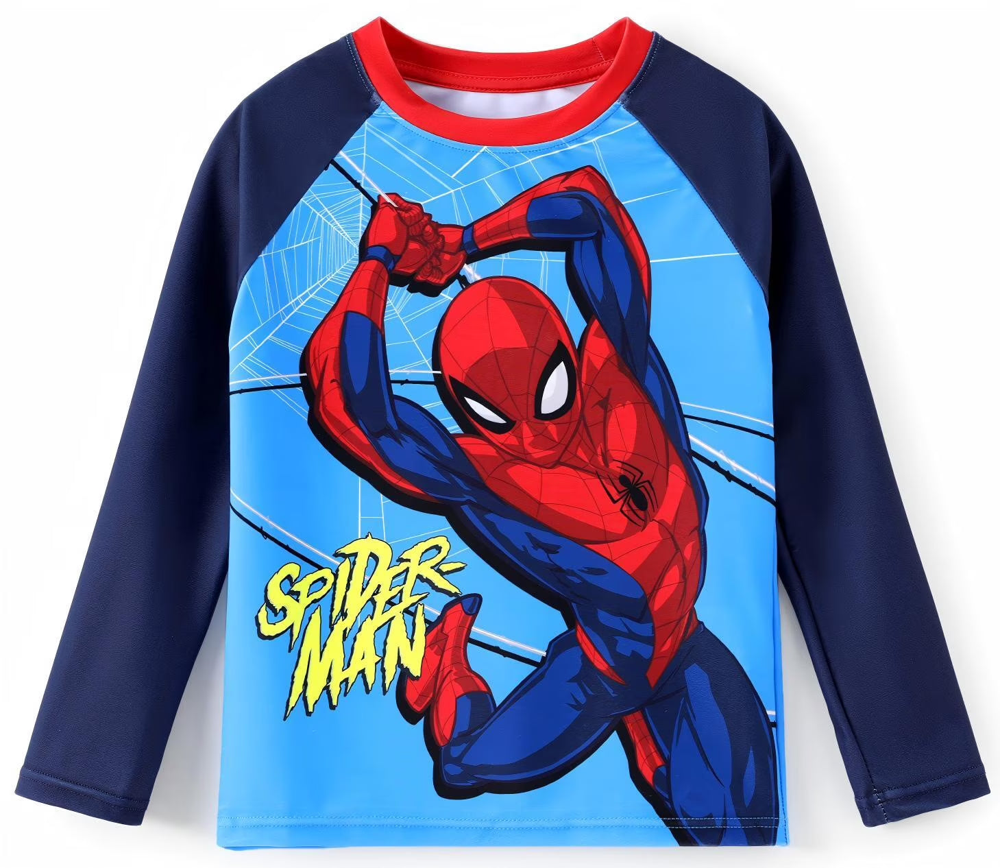 Spider-Man Boys 2 Pieces Swimsuit UFP50+ Rash Guard Shirts & Swim Trunks Bathing Suits Set Sizes 2-13